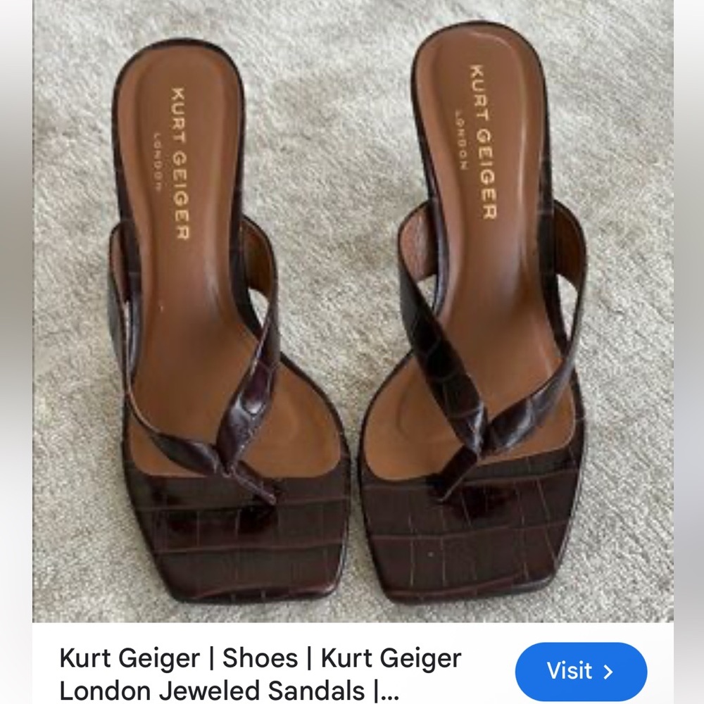 Kurt Geiger Chocolate Brown Women's Sandals